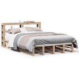 vidaXL Posteljni okvir brez vzmetnice 140x190 cm trdna borovina | Shoptok.si