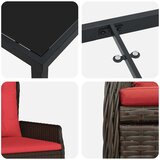  Vrtni set za objed s jastukom 9 pcs Smeđa Poli ratan | shoptok.hr