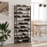 vidaXL stalak za vino za 77 boca sivi od masivne borovine | shoptok.hr