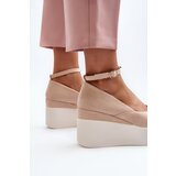 Boto Women's Wedge Espadrilles in Light Beige Malla | ePonuda.com
