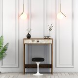 Hanah home Lizbon - Walnut, White, Marble WalnutWhiteMarble Make-Up Table | ePonuda.com