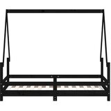  Okvir za dječji krevet crni 80 x 160 cm od masivne borovine | shoptok.hr