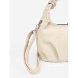 Shelvt Small light beige handbag with a crinkled handle | Shoptok.si