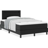 vidaXL Postelja z vzmetnico Črna 120x200 cm iz umetnega usnja | Shoptok.si