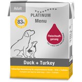 Platinum menu adult duck + turkey - vlažna hrana za pse sa pačetinom i ćuretinom (90g, 185g, 375g) 375g Cene
