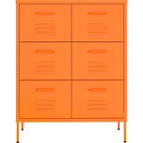  s ladicama narančasti 80 x 35 x 101,5 cm čelični | shoptok.hr