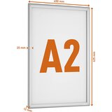 Durable Aluminijast zložljiv okvir, format A2, srebrne barve | Shoptok.si
