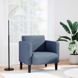 vidaXL Fotelja na razvlačenje s naslonima za ruke plava 54 cm | shoptok.hr