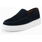 Ombre men's slip-on half shoes on thick sole - navy blue | ePonuda.com