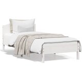 Maison Chic Posteljni okvir - Enojna postelja - Postelja za odrasle brez vzmetnice bel 90x200 cm trdna borovina-J6995, (21769773) | Shoptok.si