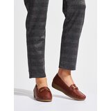 Shelvt Brown women's loafers with decoration | Eponuda.ba