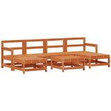  Set lounge namještaja za vrt 7 pcs Vosak Smeđa Masivna borovina - Vosak smeđa | shoptok.hr