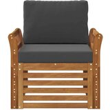  Zunanji kavč Masivno akacijevo les in poliester Naravna, (5000269945) | Shoptok.si