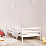 The Living Store Posteljni okvir brez vzmetnice bel 90x190 cm trdna borovina - Posteljni Okvir, (21529928) | Shoptok.si