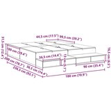  Postelja za shranjevanje betonsko siva 180 x 200 cm, (22103328) | Shoptok.si