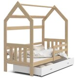 Domek Drveni dječji krevet 2 - svijetlo drvo - 160x80 cm | shoptok.hr