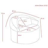 Atelier Del Sofa 1-Seat sofa fotelja pitta grey | Eponuda.com
