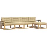  Set vanjskih sofa 4 kom. Bijela i bež Poliester | shoptok.hr