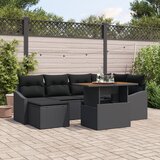 vidaXL vrtna sofa set Set od 7 Crna Ratan Vrtni blagovaonski set Cijene