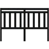  Uzglavlje za krevet crno 146 x 4 x 100 cm od masivne borovine | shoptok.hr