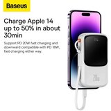 Baseus POWER BANK 10000MAH QPOW PRO - USB + TYPE C - PD 20W S LIGHTNING KABLOM BELA | Shoptok.si