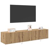 TV zidni ormarići s LED svjetlima 2 kom Artisan hrast 80x35x31 cm | shoptok.hr