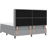  Krevet s opruga kutije Svijetlo siva 200 x 180 cm tkanina Slike