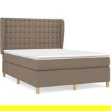  Krevet s oprugama i madracem smeđesivi 140 x 190 cm od tkanine | shoptok.hr