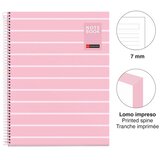  Kolegij blok Miquelrius A4 90g 80L spiralni crte Between the lines Pink MR4520 | shoptok.hr