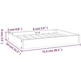  Krevet za pse bijeli 71 5x54x9 cm od masivne borovine | shoptok.hr