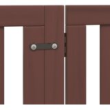  Vrata za pse s vratašcima 4 panela sklopiva 320 cm drvo topole Smeđa 80 x 60 x 2 cm | shoptok.hr