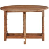 Furnova Jedilna miza okrogla 110x76 cm trden mangov les, (21946718) | Shoptok.si