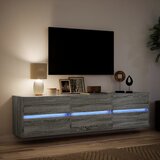  Zidni TV ormarić s LED svjetlima siva boja hrasta 180x31x45 cm | Eponuda.ba