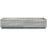  Okvir za krevet s LED svjetlima siva Sonoma 90 x 190 cm drveni | Eponuda.com
