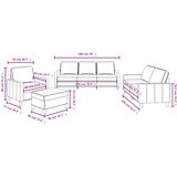  4-dijelni set sofa s jastucima crni od tkanine | shoptok.hr