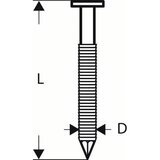 Bosch ekser sa prugama okrugla glava SN21RK 90RHG 2608200041, 3,1 mm, 90 mm, toplo pocinkovana, nabrazdana pakovanje od 2500 komada Cene