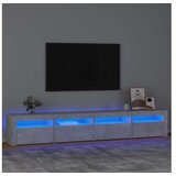  TV omarica z LED lučkami betonsko siva 240x35x40 cm | Shoptok.si