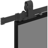  Klizna vrata s priborom crna 76 x 205 cm kaljeno staklo | shoptok.hr
