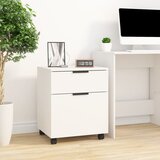 vidaXL Mobilni ormarić za spise s kotačima bijeli 45 x 38 x 54 cm drvo Cijene