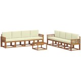  Set vanjskih sofa 9 kom. Prirodna i krem | shoptok.hr