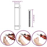 Ročaji za omarico 10 kosov črni 224 mm nerjaveče jeklo, (5000131457) | Shoptok.si