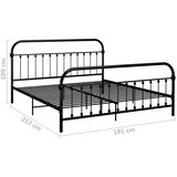  Okvir za krevet crni metalni 180 x 200 cm | shoptok.hr