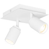 QAZQA Smart badkamer spot wit vierkant 2-lichts IP44 incl. 2 Wifi GU10 50mm - Ducha | Shoptok.si