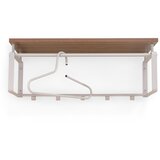 Spinder Design Željezna zidna vješalica u prirodnoj boji/smeđe-siva s policom 70 cm Rex – | shoptok.hr
