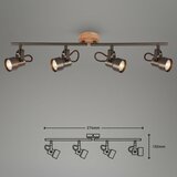 BRILONER 2872-045 - LED spot svetiljka TAHUN 4xGU10/5W/230V 3000K smeđa | Eponuda.com