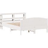 vidaXL Okvir kreveta bez madraca bijeli 140 x 190 cm masivna borovina Cijene