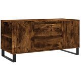 Maison Chic Klubska mizica - kavna mizica - Nizka mizica dimljeni hrast 102x44,5x50 cm inženirski les, (21754394) | Shoptok.si