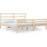  Posteljni okvir iz trdne borovine 140x190 cm, (20904526) | Shoptok.si