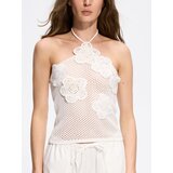 Reserved Top s cvjetnom aplikacijom - boja kože | shoptok.hr