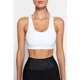 Trendyol White Contouring Sports Bra with Pocket Detail at the back cene